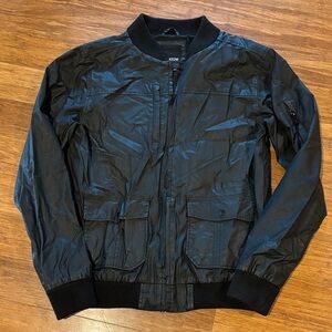 KR3W Midnight Black Bomber Jacket